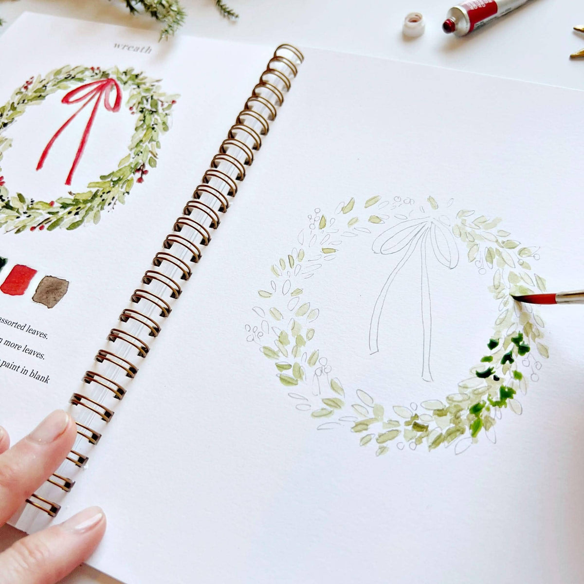 Christmas Watercolor Workbook - emily lex studio