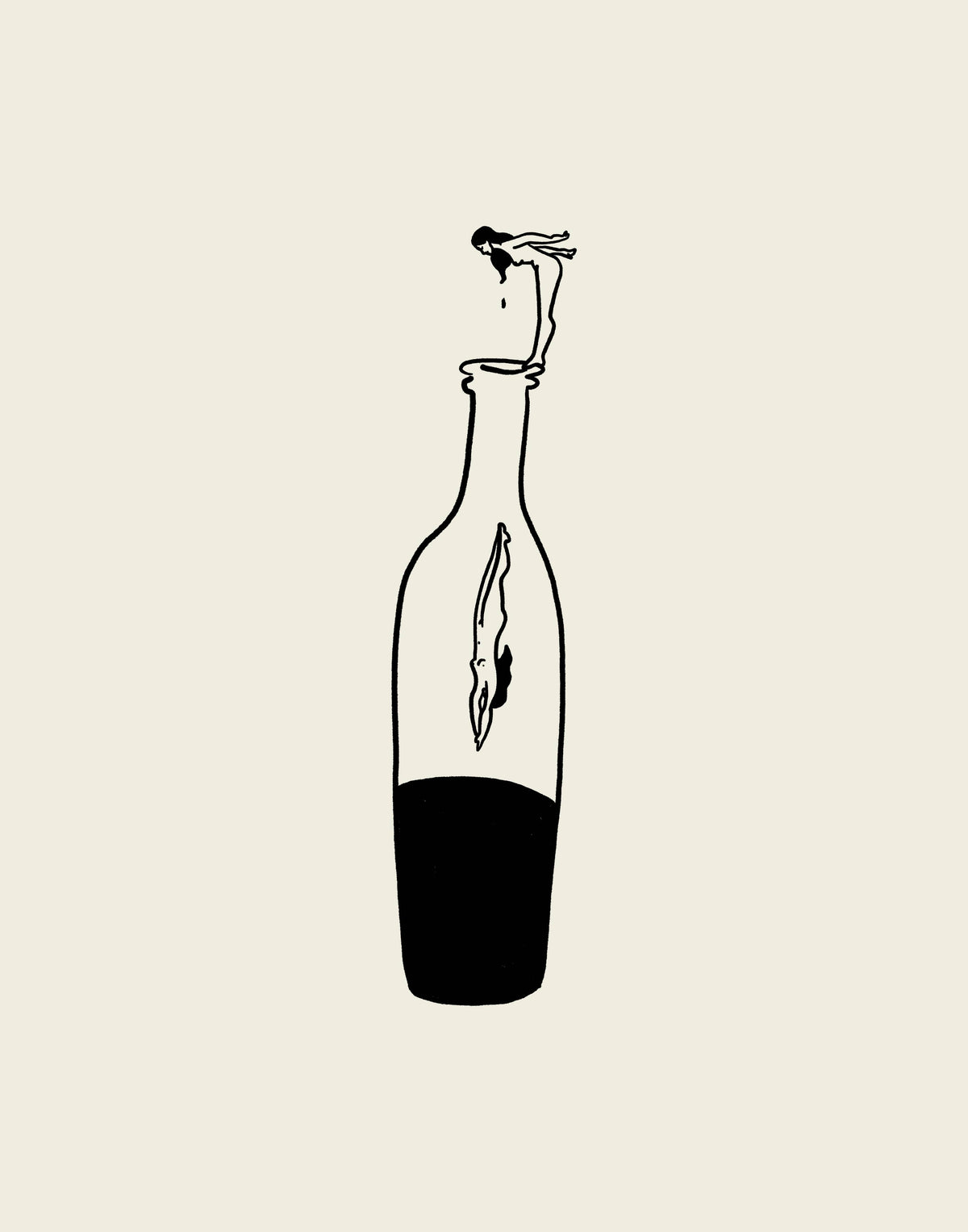 “Wine Dive” Art Print - Tumbleweed Design Studios