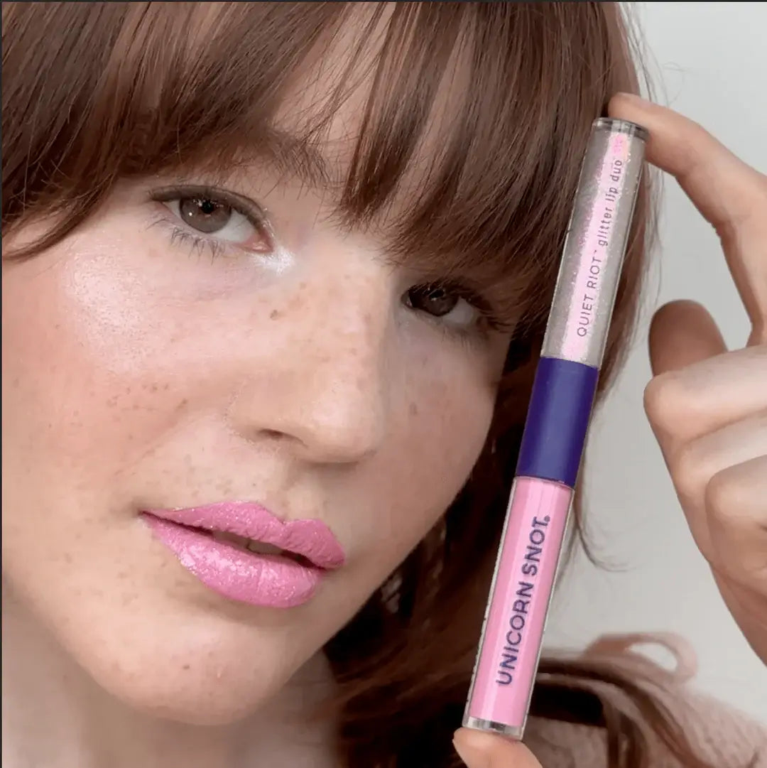 Unicorn Snot | Glitter Beauty - Quiet Riot | Baby Pink-Hush | Glitter Lip Duo | Lip Paint