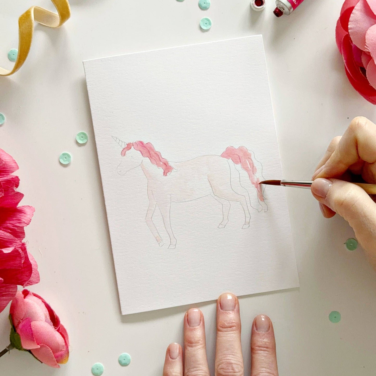 Fairytale Paintable Watercolor Notecard Set - emily lex studio