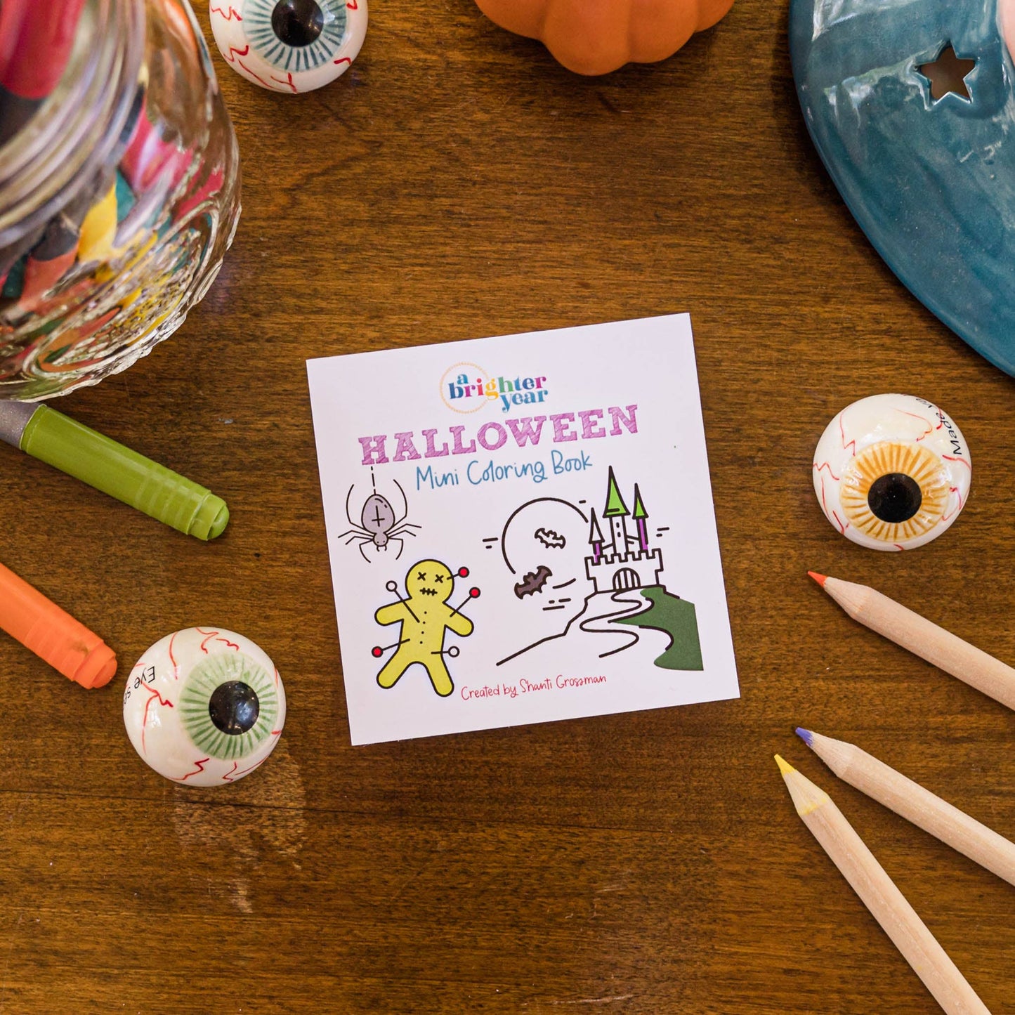 Halloween Spooky-theme Mini Coloring Book