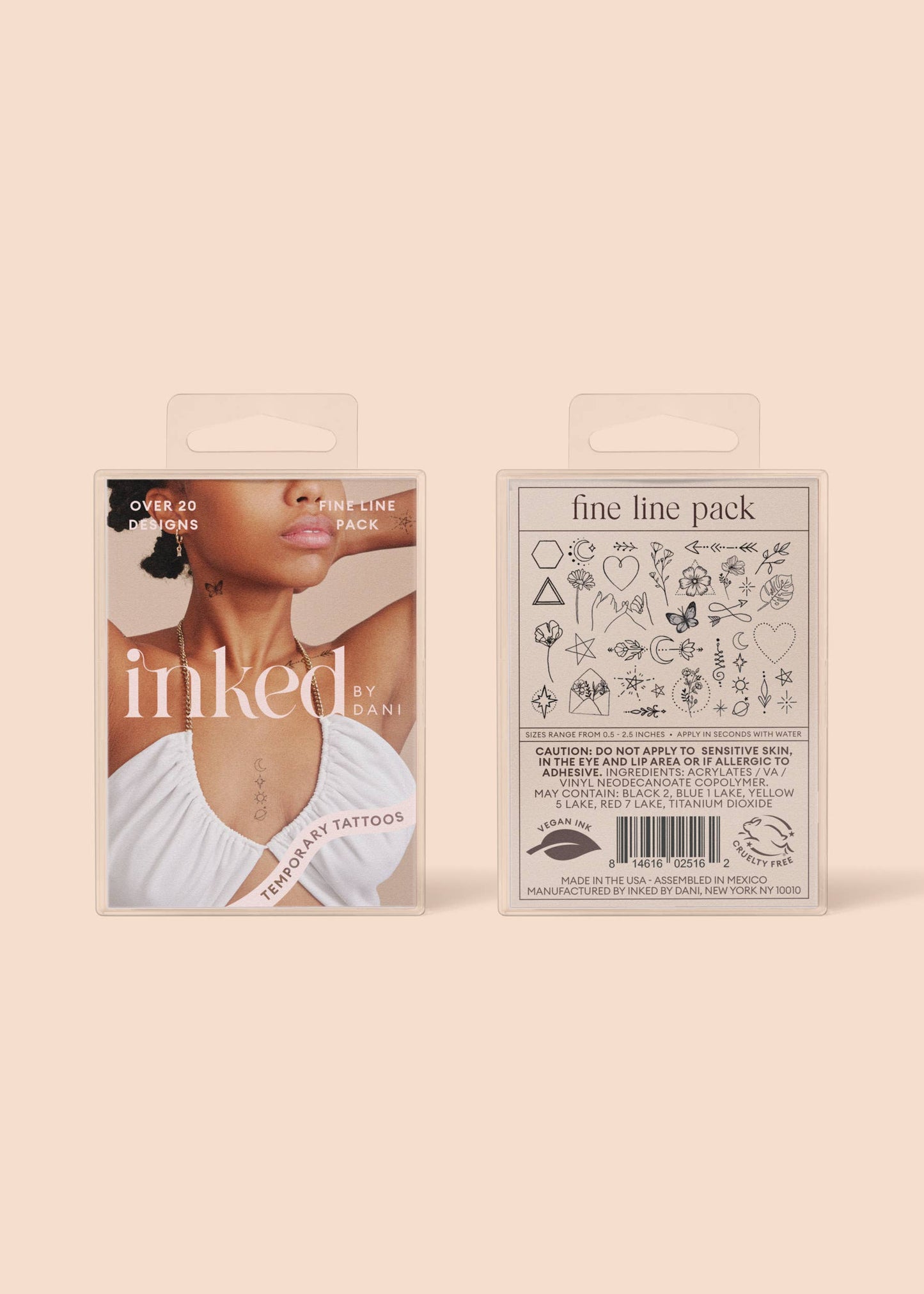 Fine Line Temporary Tattoo Pack - INKED by Dani