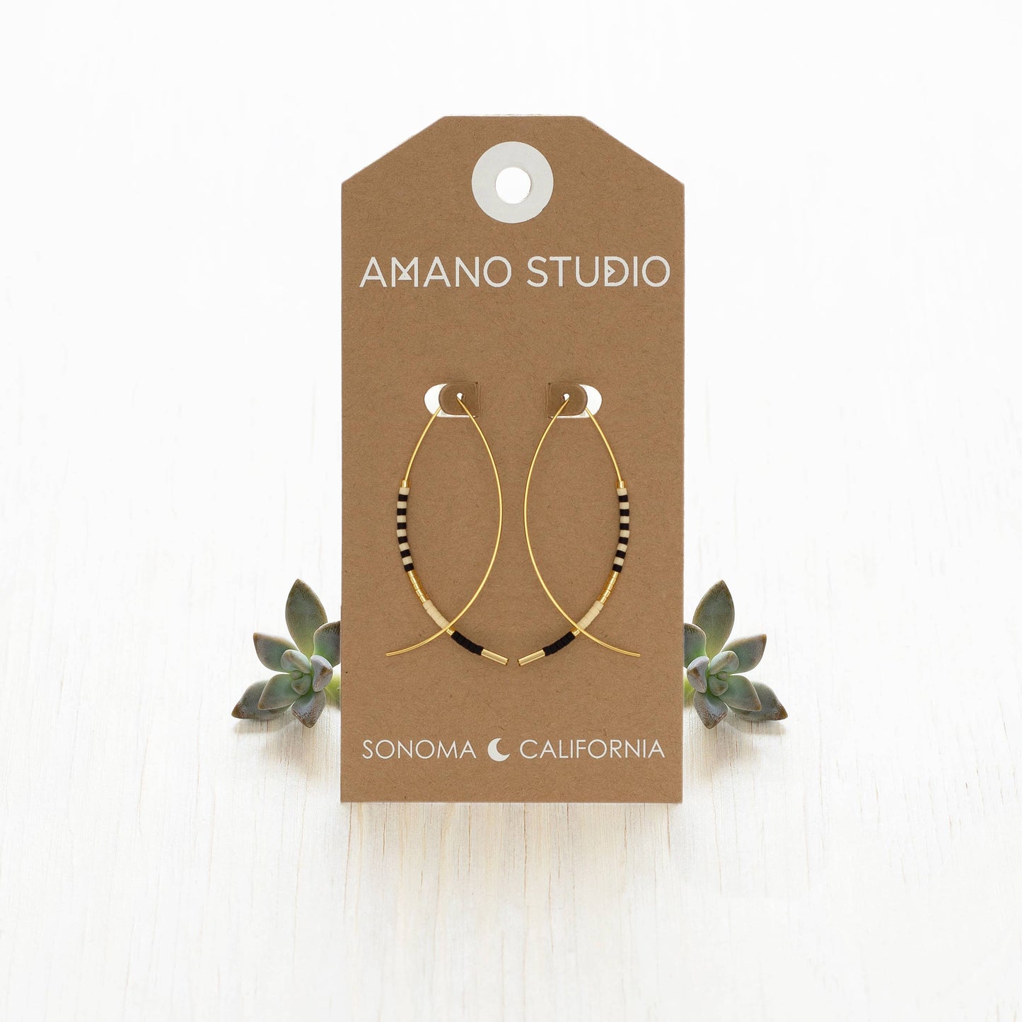 Japanese Marquise Threader Earrings - Amano Studio