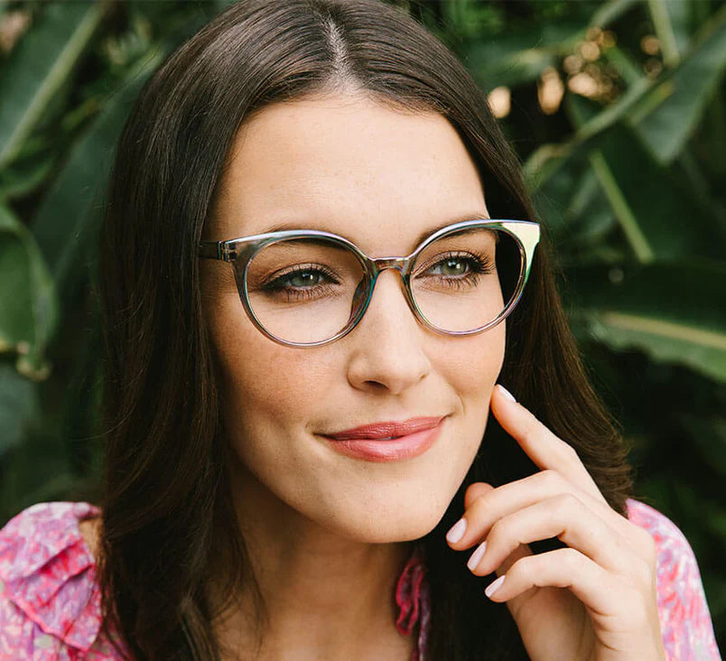 3.00 Moonstone Smoke/Iridescent Reading Glasses