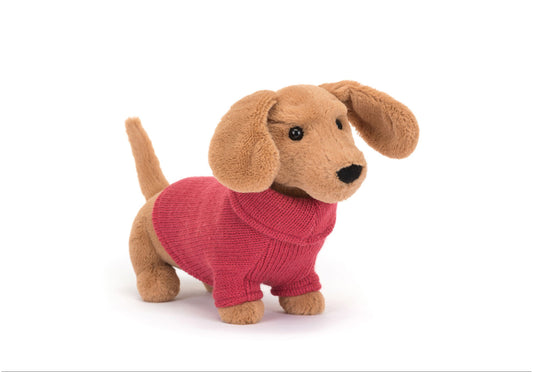 Sweater Sausage Dog Pink - JELLYCAT