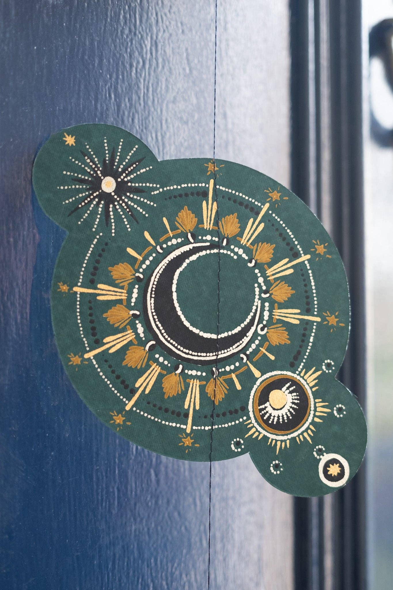 Celestial Vertical Wall Hanging - Screen Printed by Hand