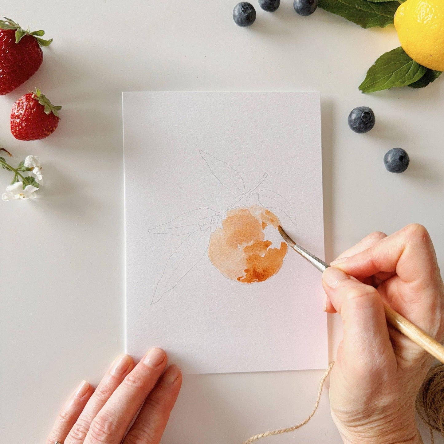 Fruit Paintable Notecards - emily lex studio