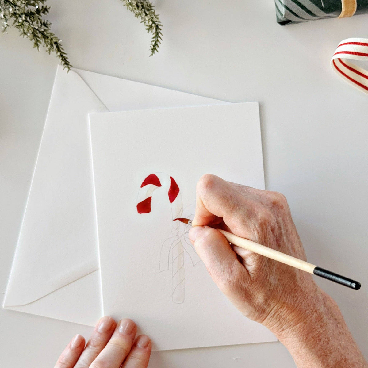 Classic Christmas Paintable Notecard Set - emily lex studio