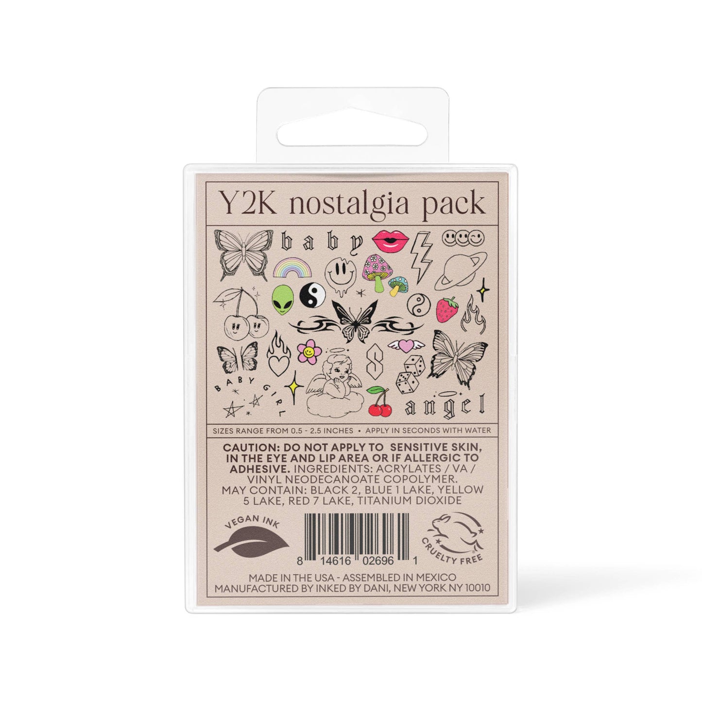 Y2K Nostalgia Temporary Tattoo Pack - INKED by Dani