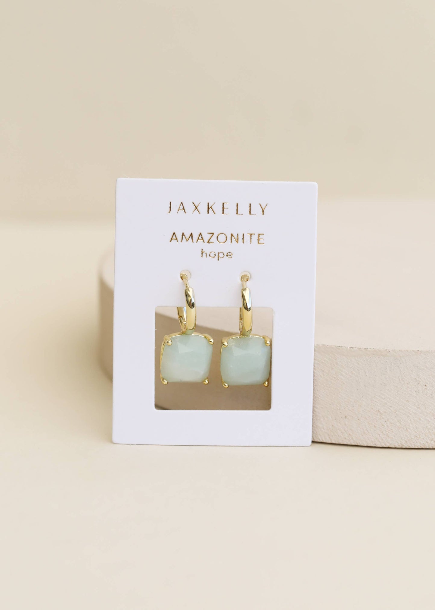 Amazonite Gemstone Mini Drop Earrings - JaxKelly