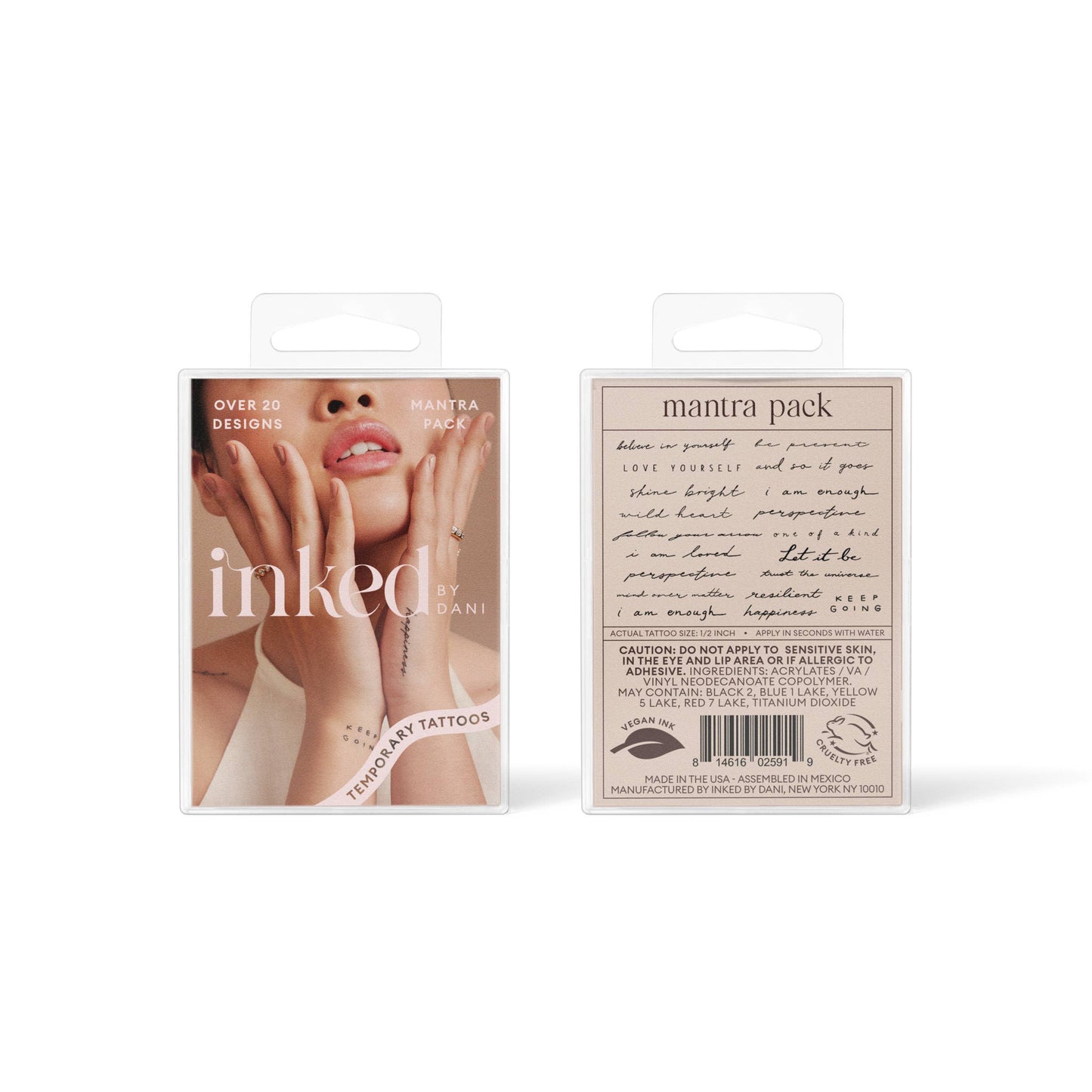 Mantra Temporary Tattoo Pack - INKED by Dani