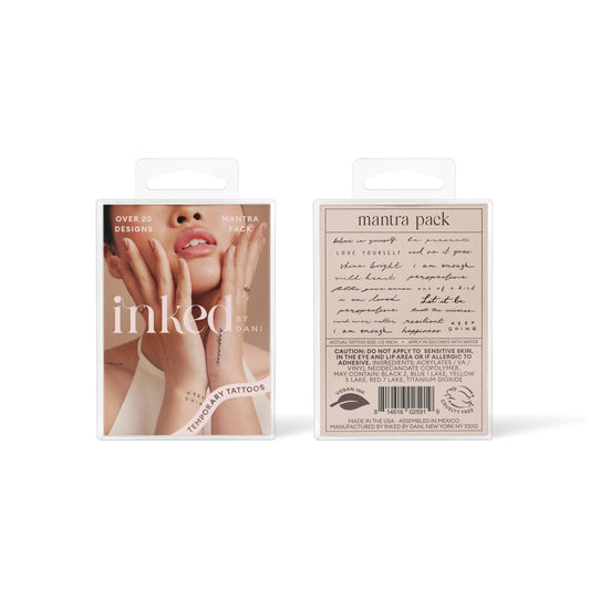 Mantra Temporary Tattoo Pack - INKED by Dani