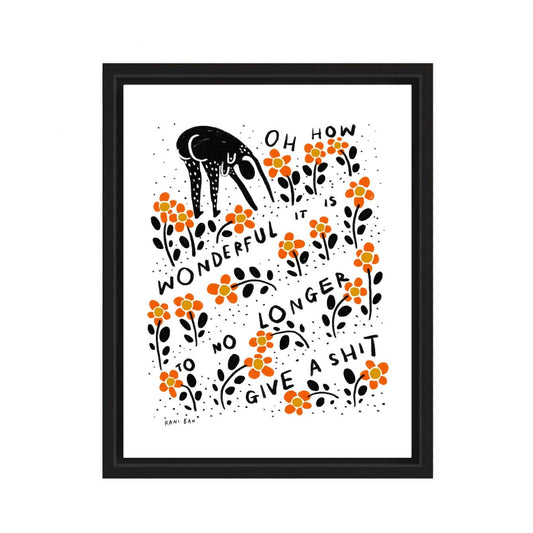 To Not Give a Shit 8.5x11 Art Print - RANI BAN CO