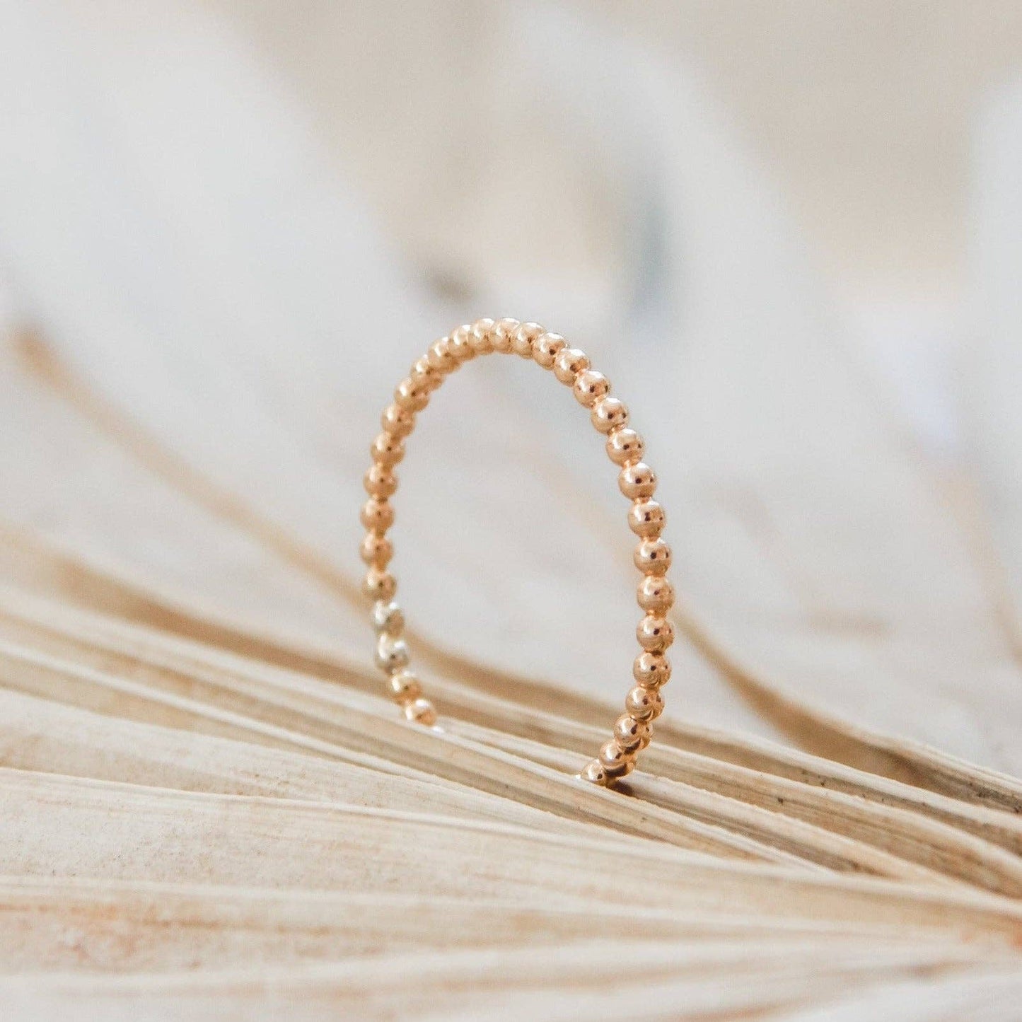 Beaded Stacking Ring - Waterproof, Hypoallergenic, Dainty