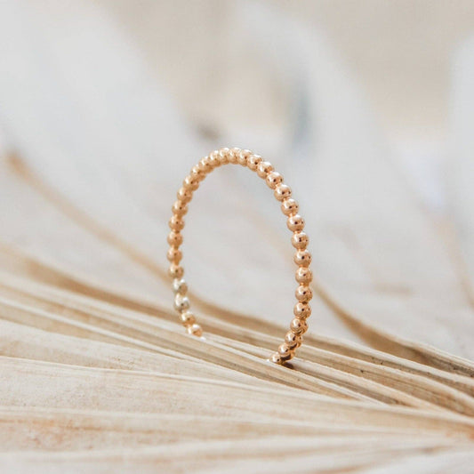 Beaded Stacking Ring - Waterproof, Hypoallergenic, Dainty