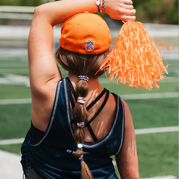 Denver Broncos Game Day Blue/Orange - Hair Tie Bracelet Set