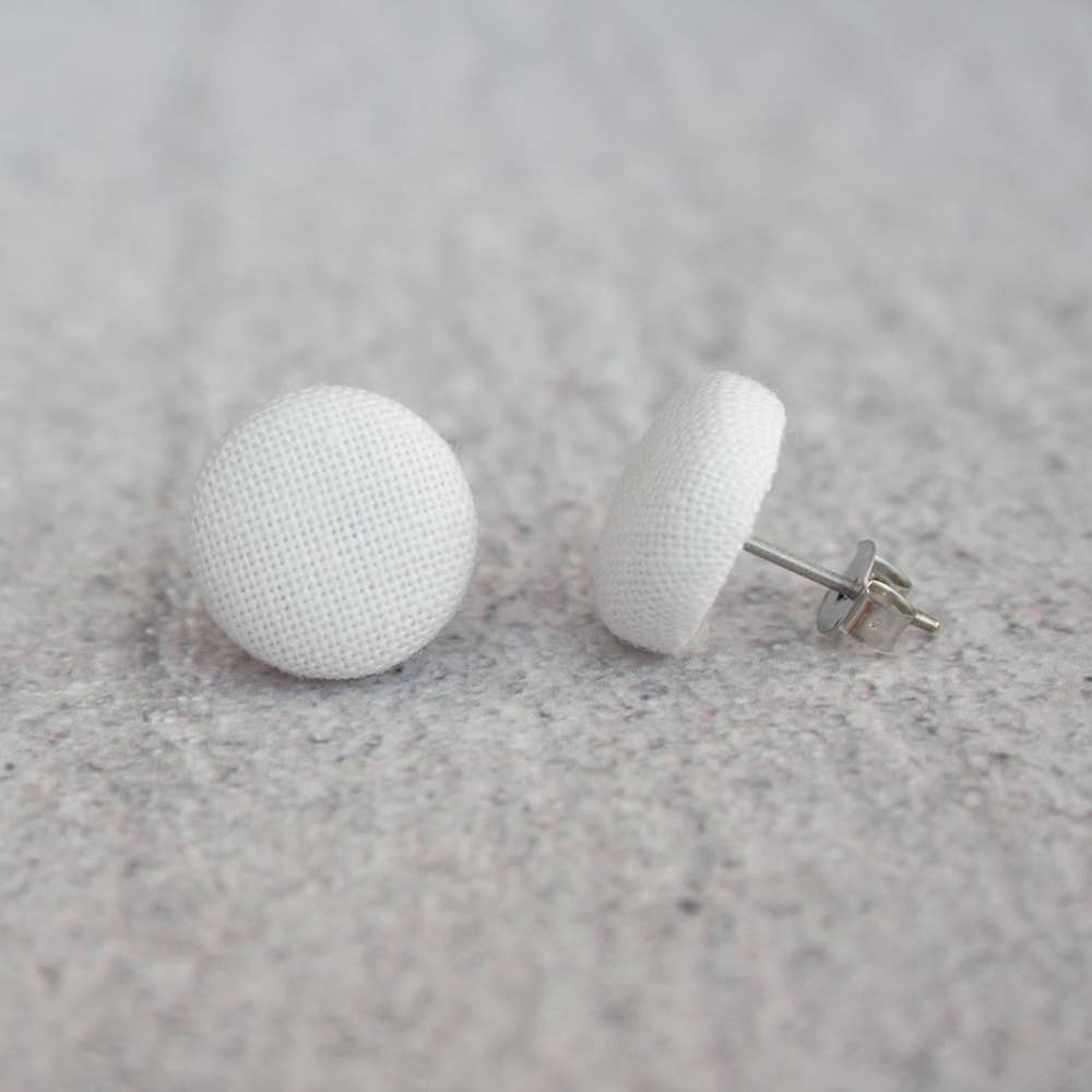Pasta Fabric Button Earrings