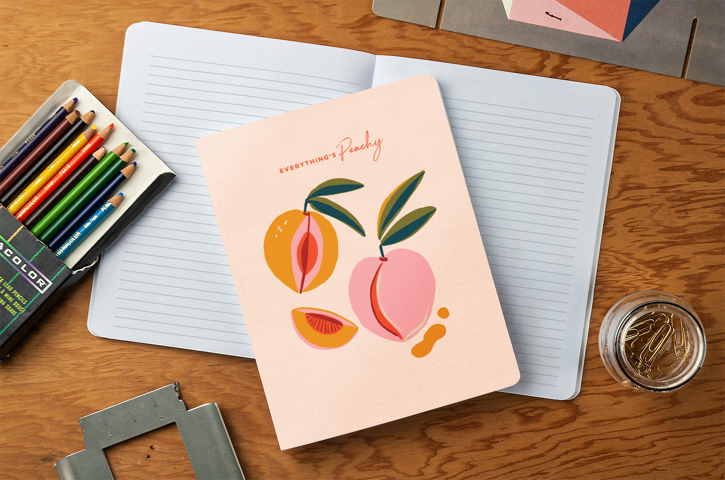 Everything's Peachy Medium Layflat Journal Notebook