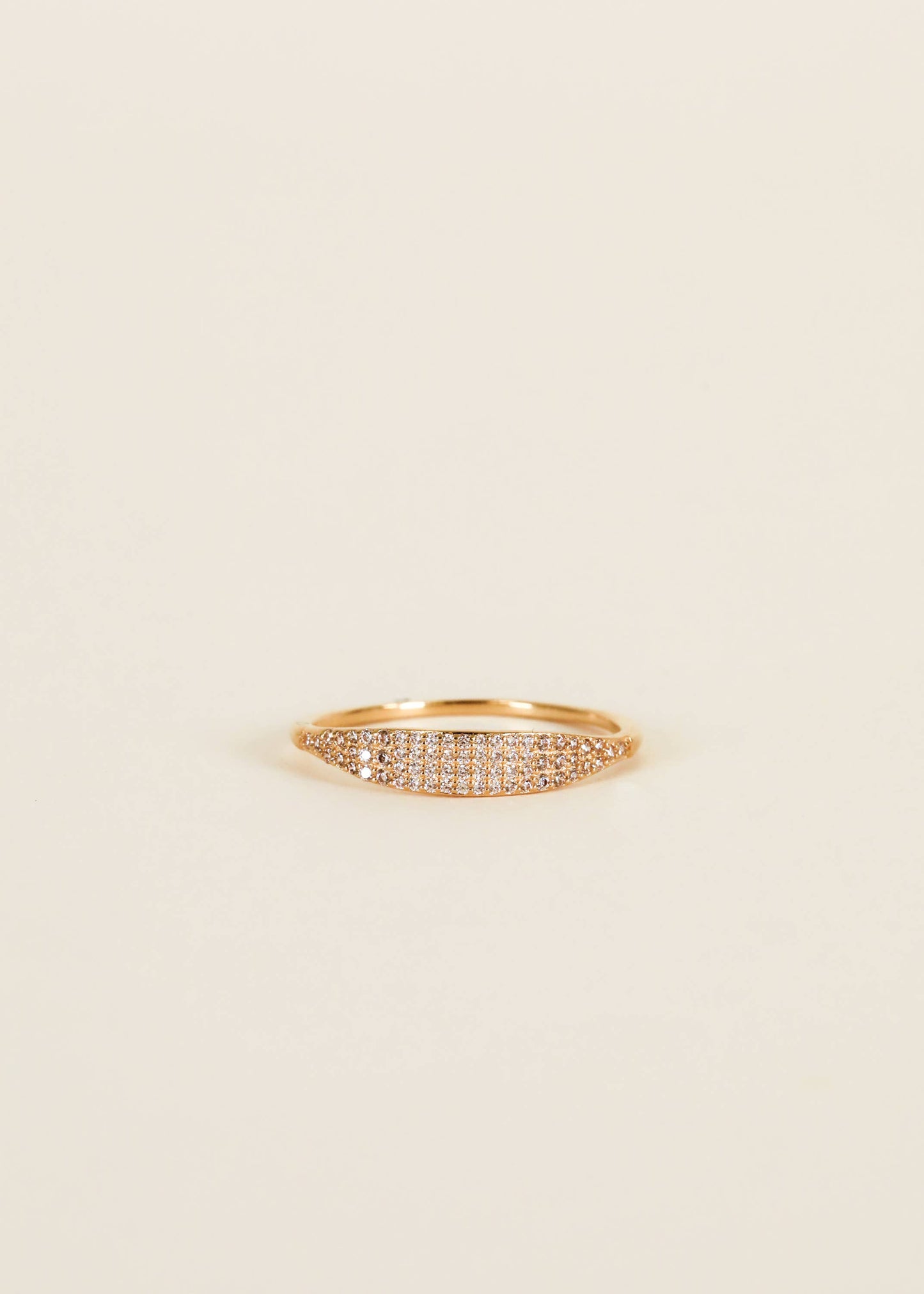 Ring - Tapered Pave - Champagne CZ