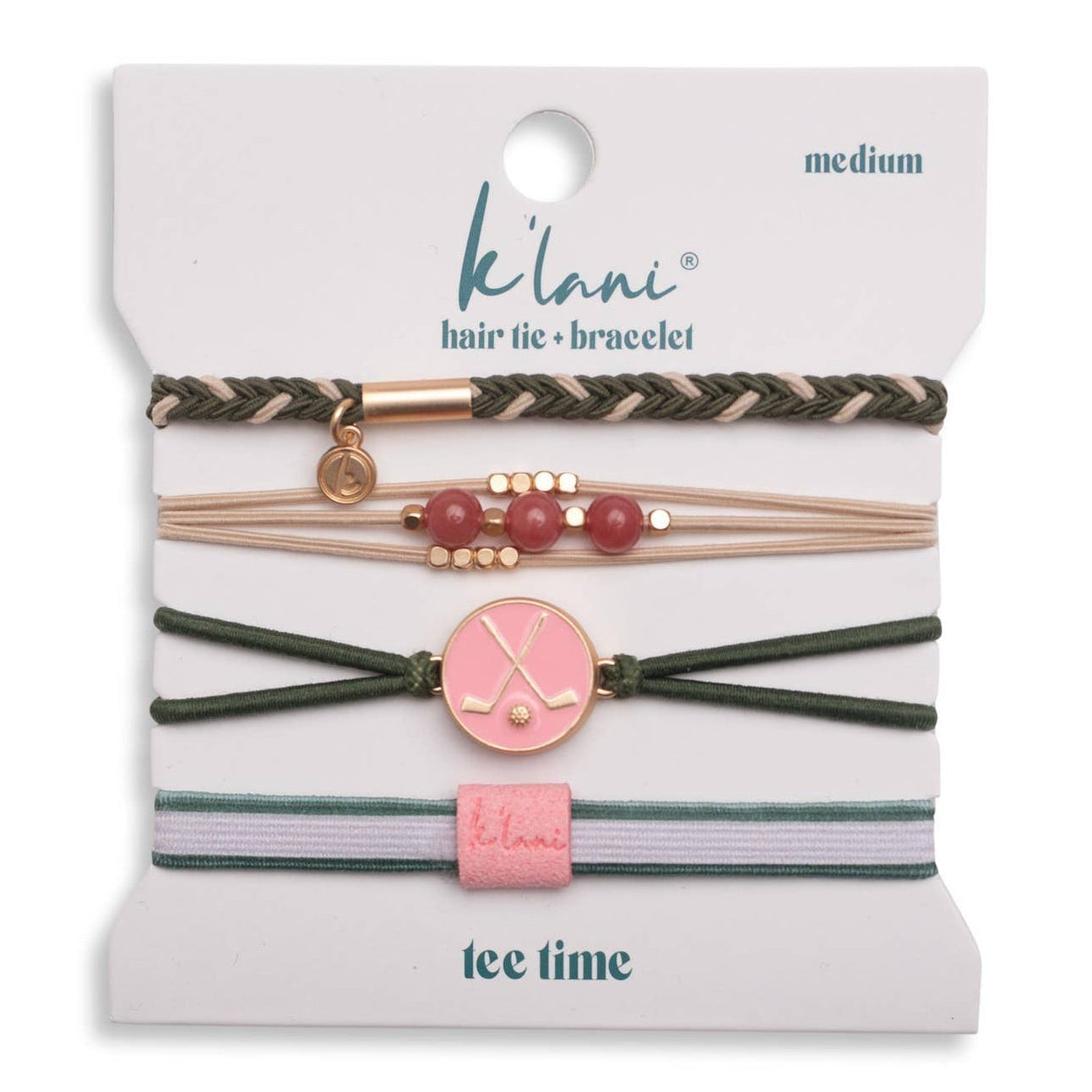 Tee Time Golf  - Hair Tie Bracelet Set