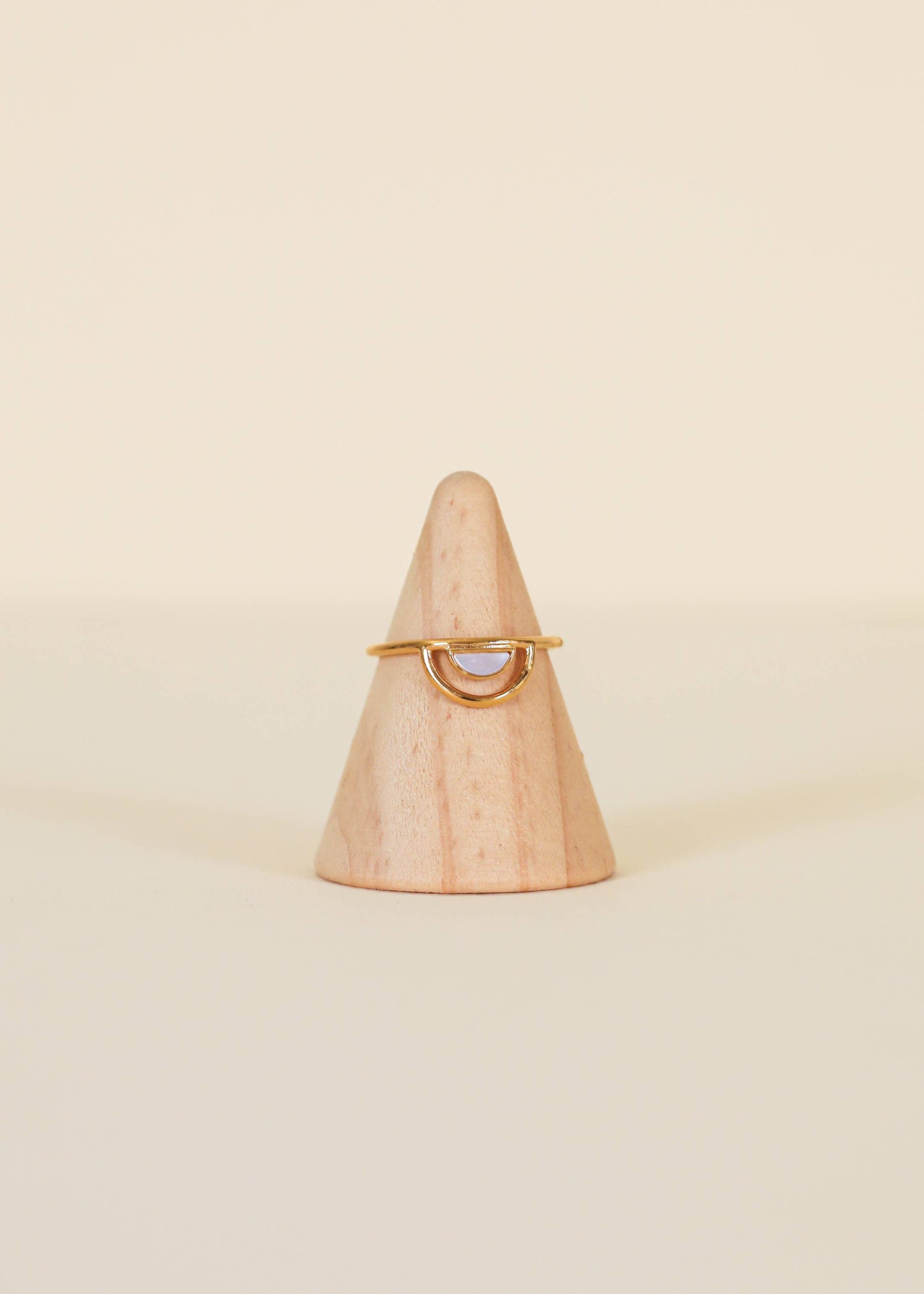 Gold Rings - Mother of Pearl Stone Arch