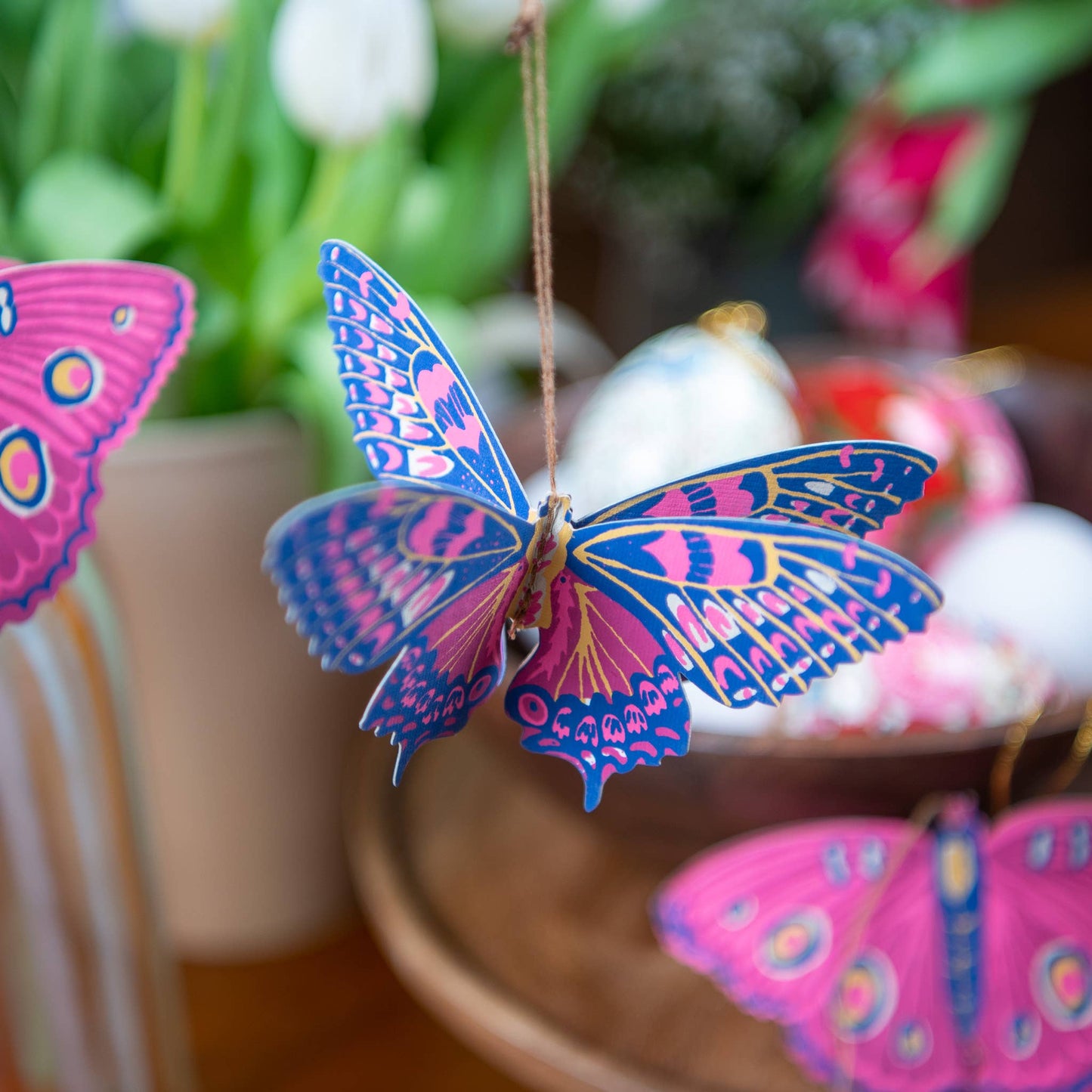 Butterflies Paper Ornaments - Screen Printed by Hand