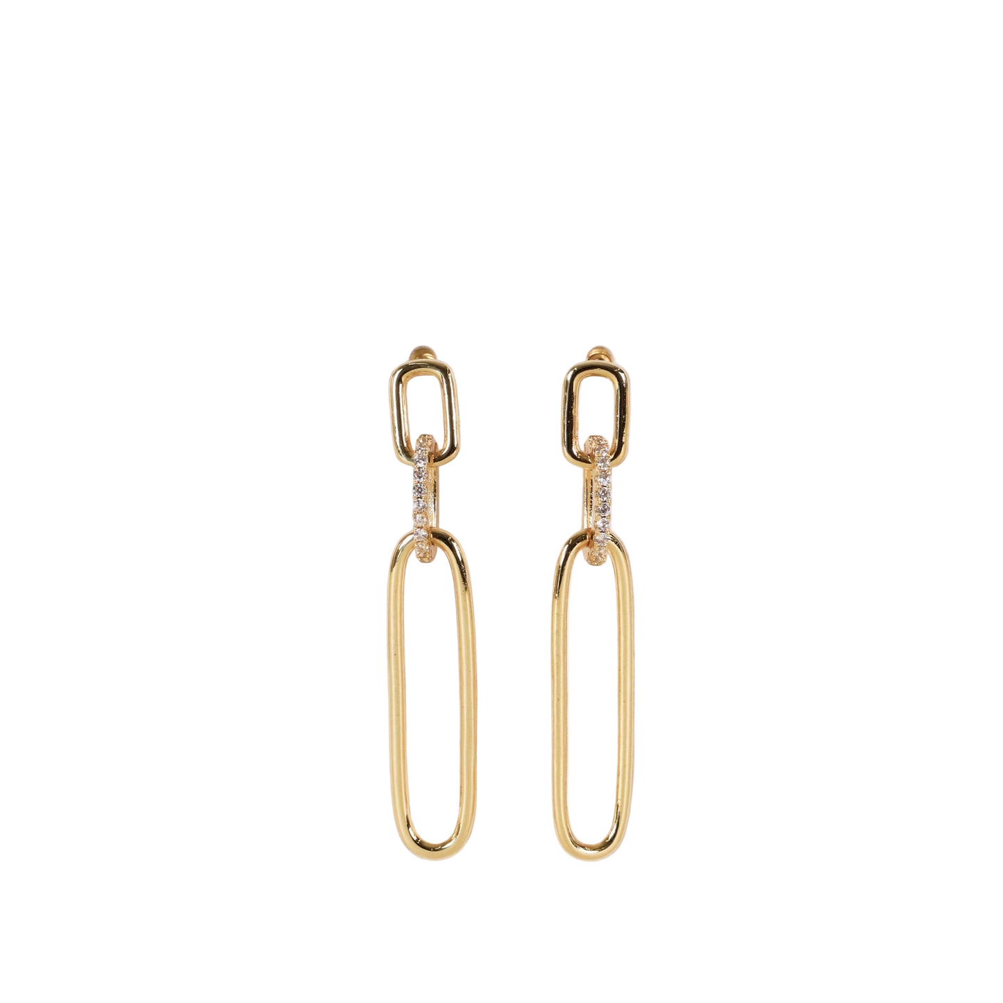 Pavé Link Drop Earrings - JaxKelly