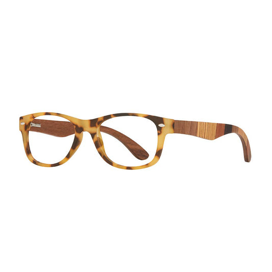 Blue Planet Eco-Eyewear - BP20212 - River - Matte Tort / Multi Wood /Blue Light Filter
