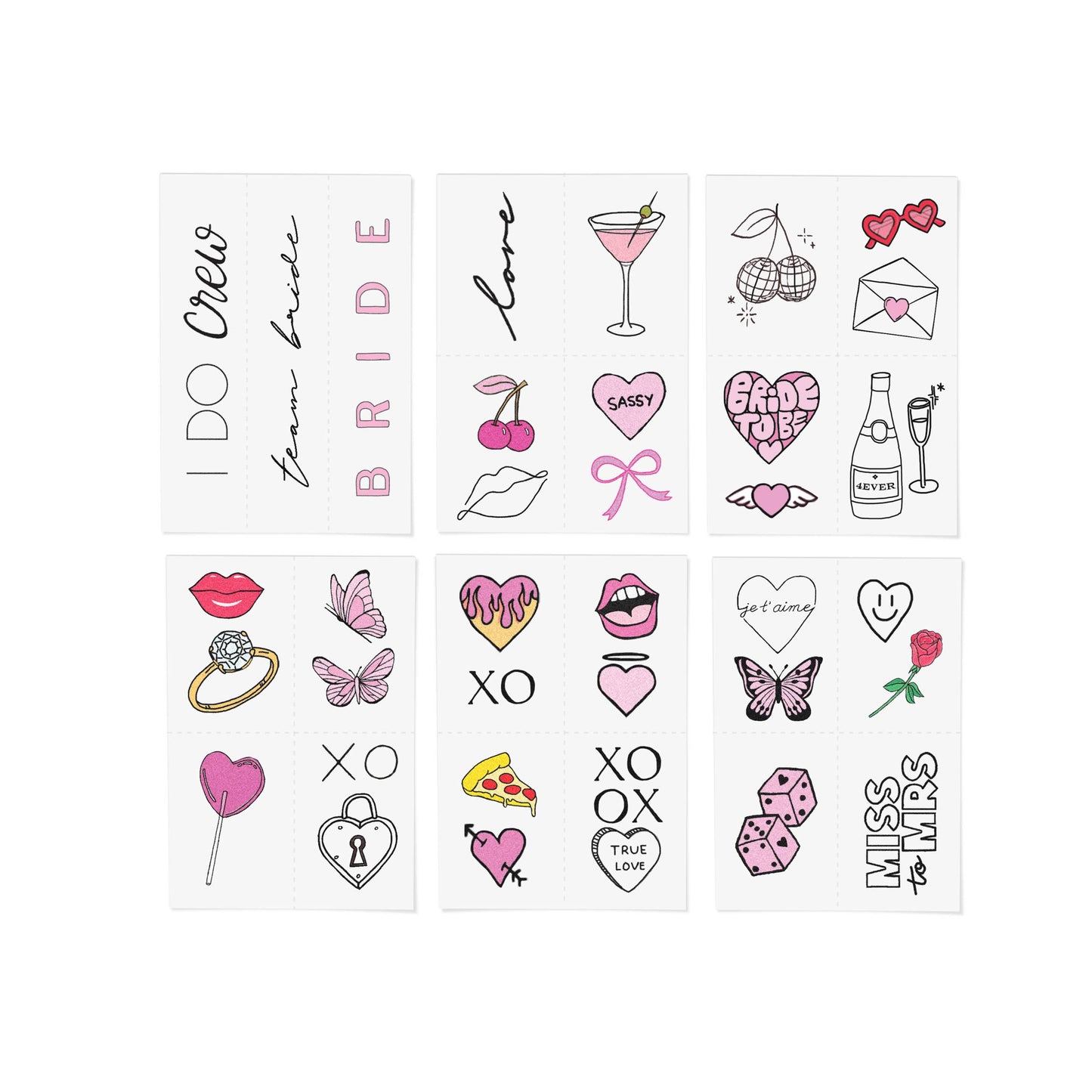 INKED by Dani - Bachelorette Babe Temporary Tattoo Pack