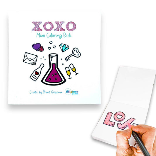 XOXO Mini Valentine Themed designs Coloring Book