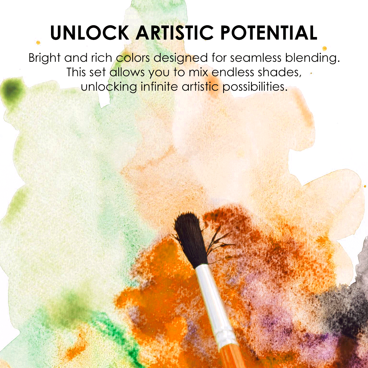 Watercolor Pocket Set Of 12 With Brush - Autumn Colors - Grabie