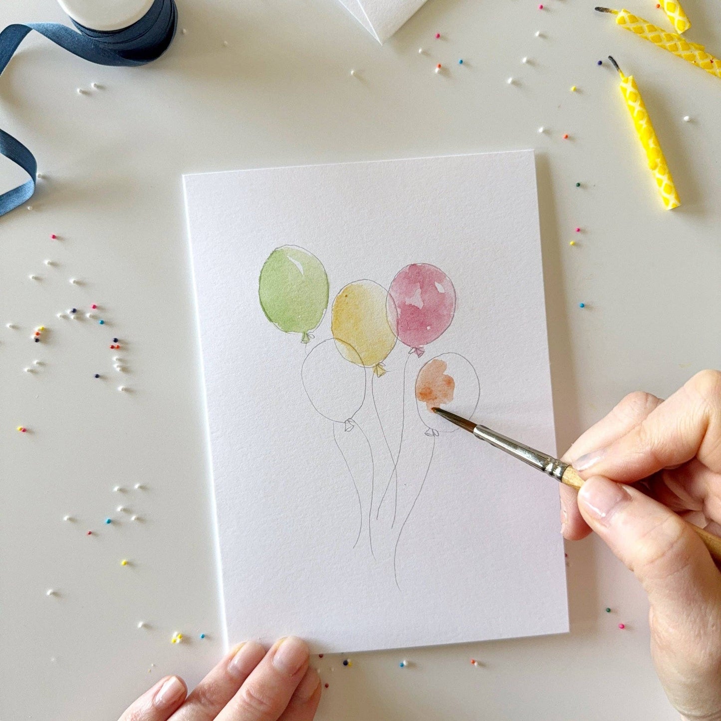 Celebrate Paintable Notecards - emily lex studio