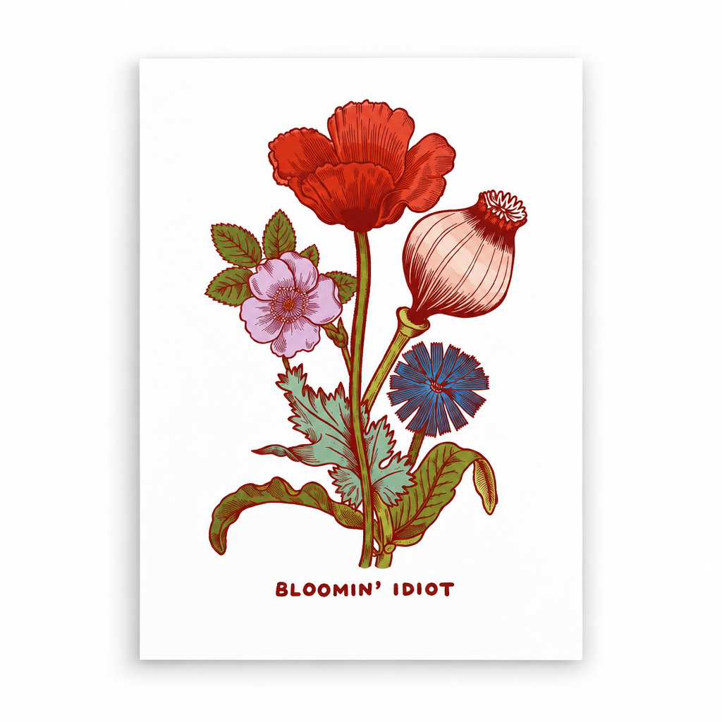 Bloomin' Idiot 8x10 Art Print - Stay Home Club