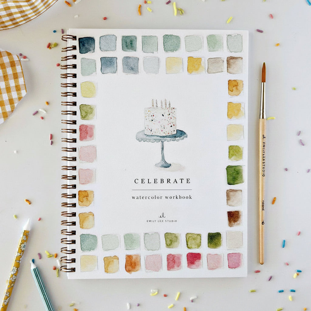 Celebrate Watercolor Workbook - emily lex studio