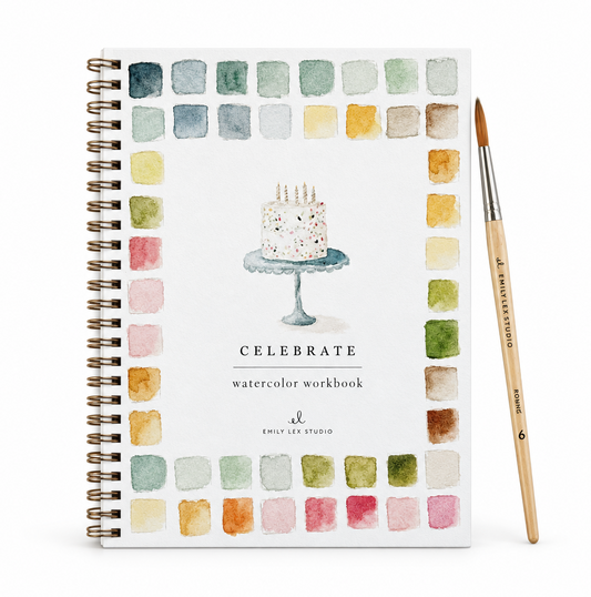 Celebrate Watercolor Workbook - emily lex studio