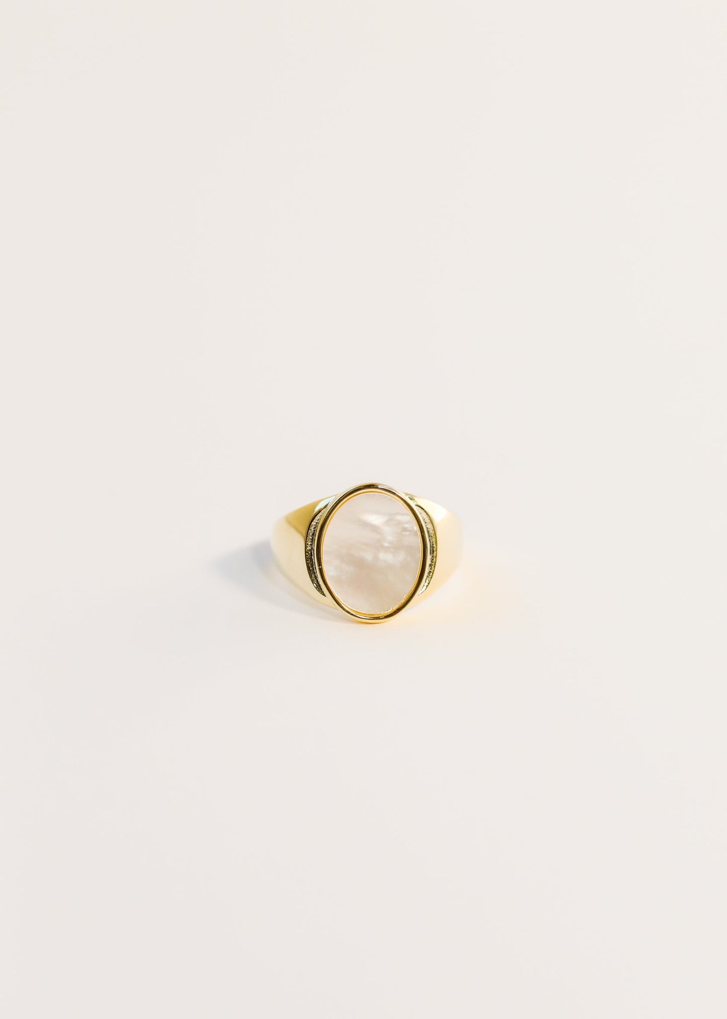 Mother of Pearl Signet Ring