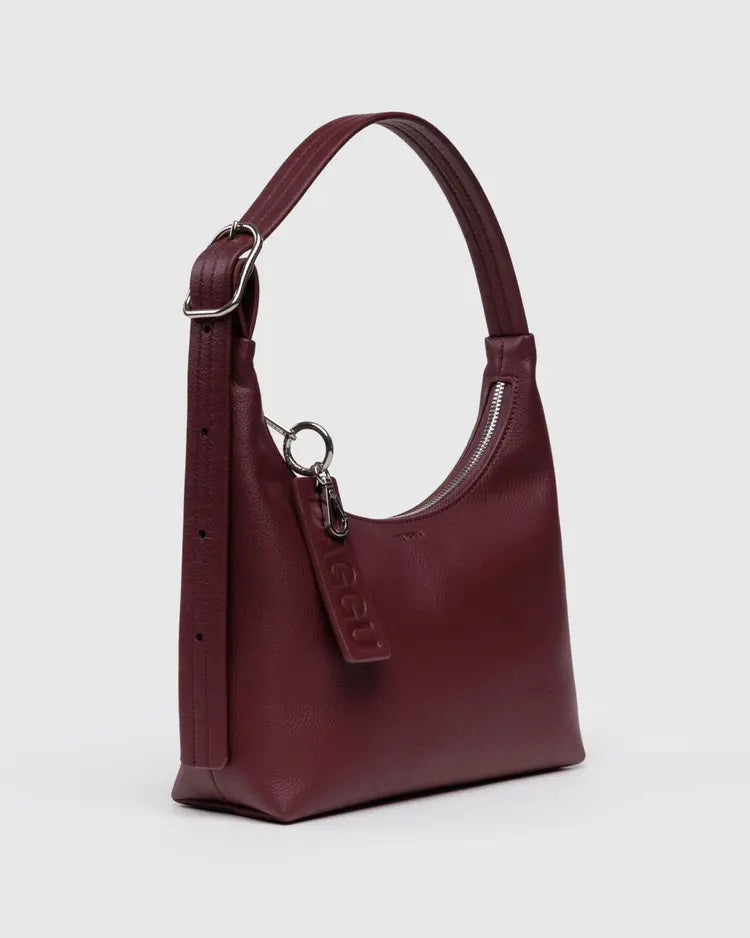 Mini Recycled Leather Shoulder Bag - Baggu