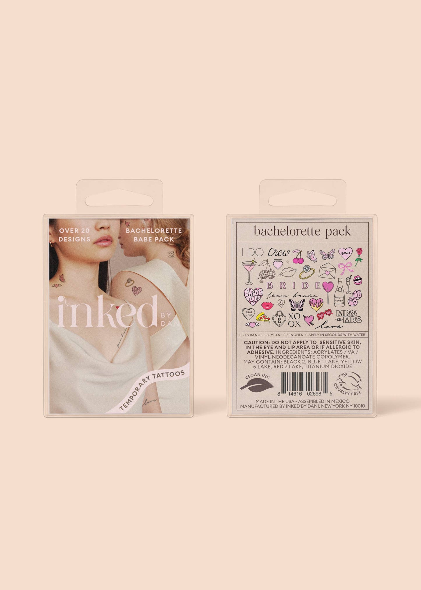 INKED by Dani - Bachelorette Babe Temporary Tattoo Pack