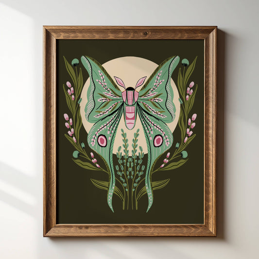 Luna Moth 8x10 Giclée Art Print - Tara Reed