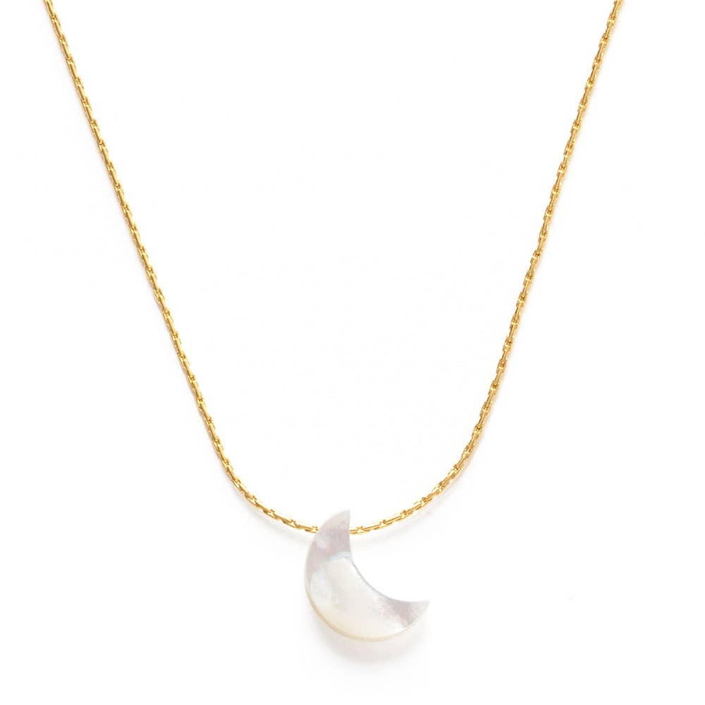 Mother of Pearl Moon Necklace - Amano Studio