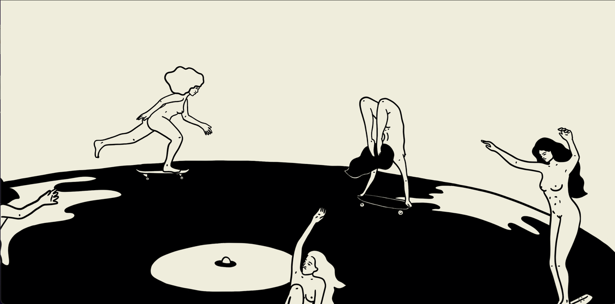 “Skate Session on Vinyl Record” Art Print - Tumbleweed Design Studios