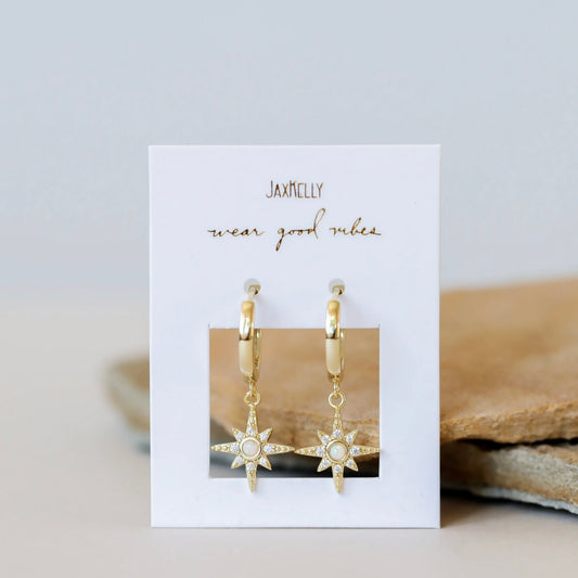 Starburst Mini Hoop Earrings