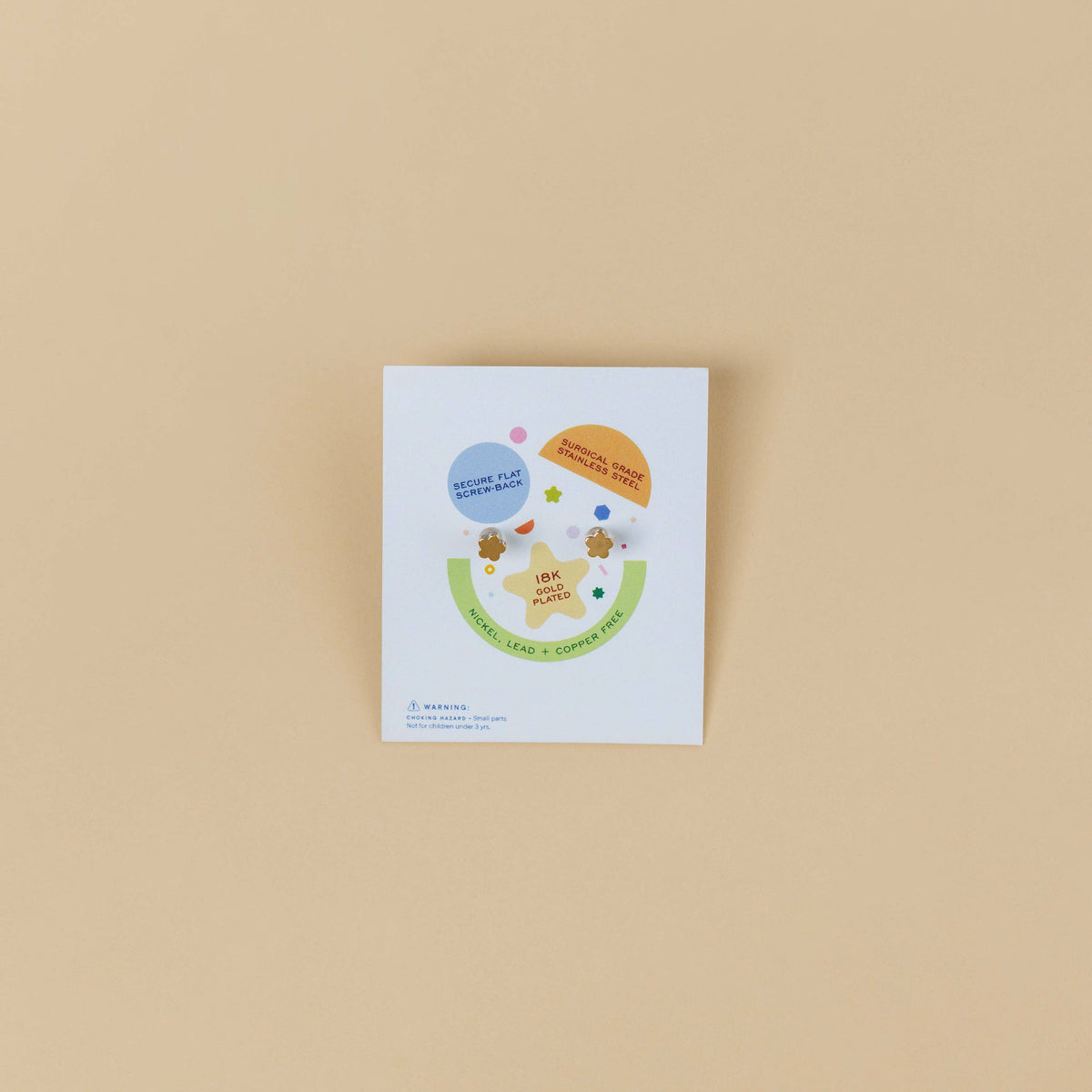 Lemon Enamel Flat Back Kids Earrings - JaxKelly