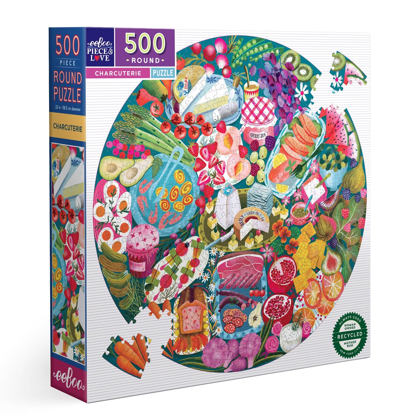 Charcuterie 500 Piece Round Puzzle