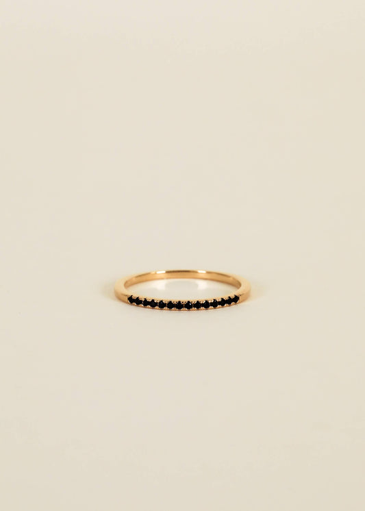 Ring - Half Pave - Black CZ