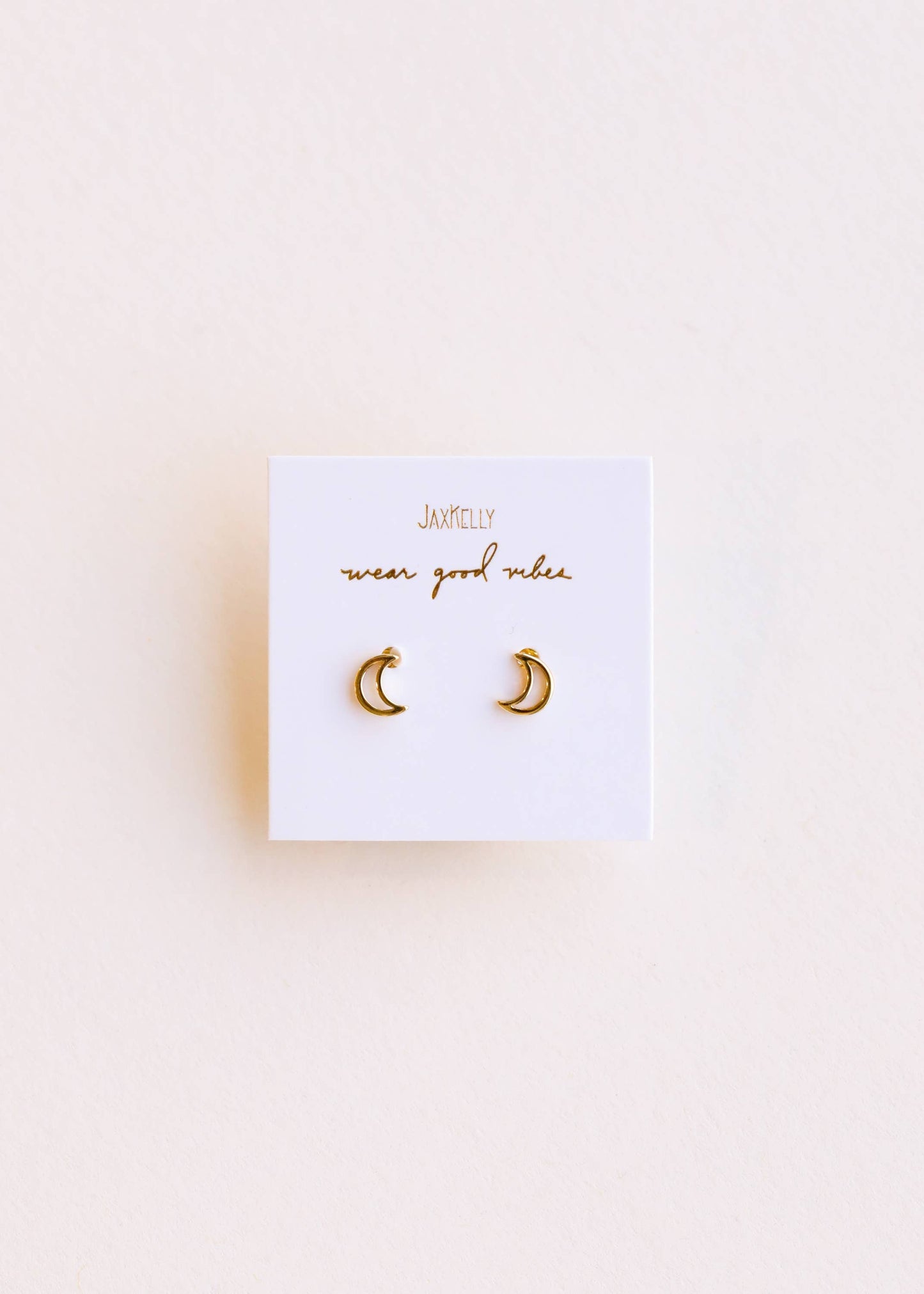 Minimalist - Moon - Gold Earrings - JaxKelly
