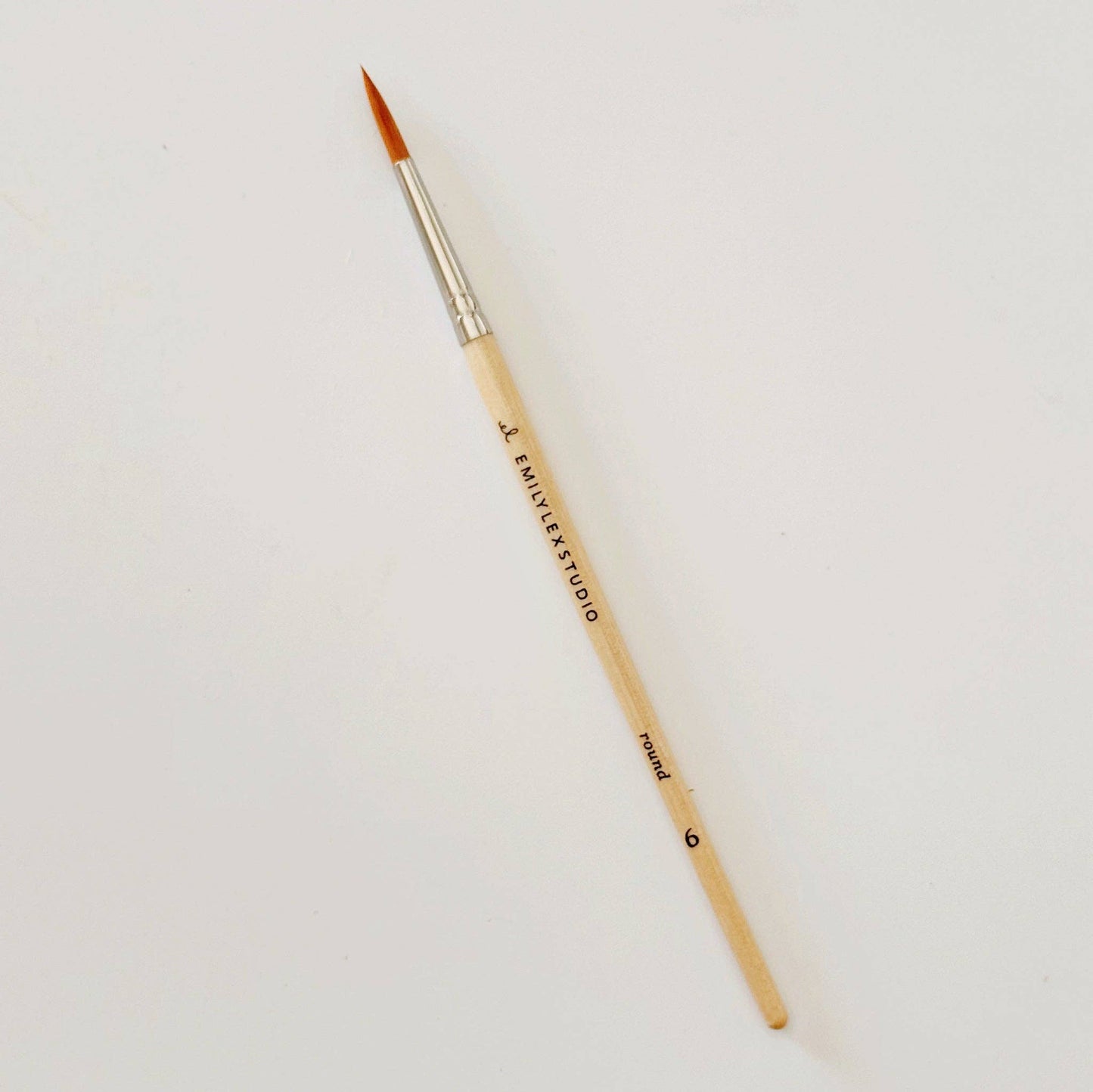 Watercolor Paintbrush Set of Five Wood Brushes - emily lex studio