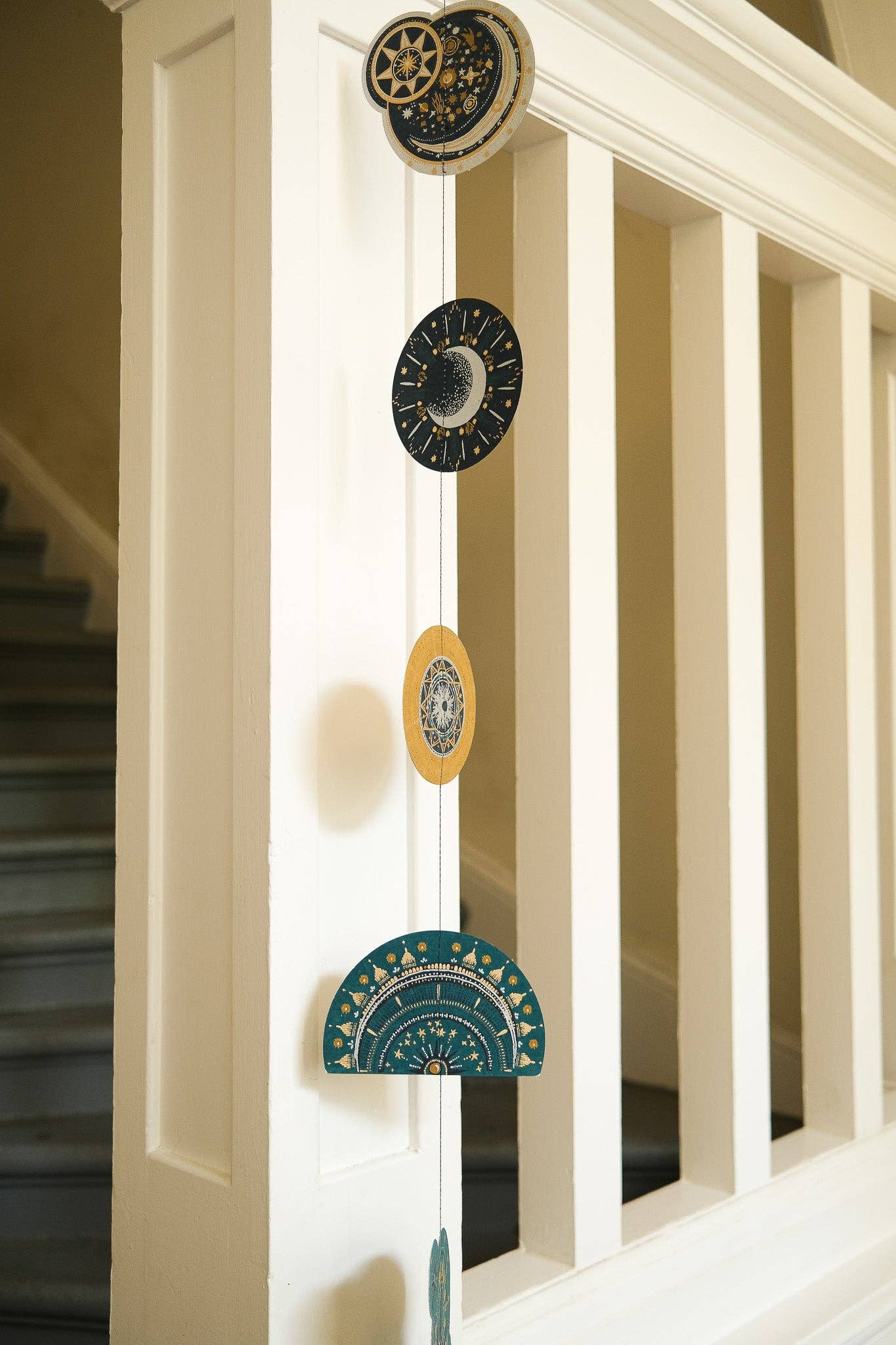Celestial Vertical Wall Hanging - Screen Printed by Hand