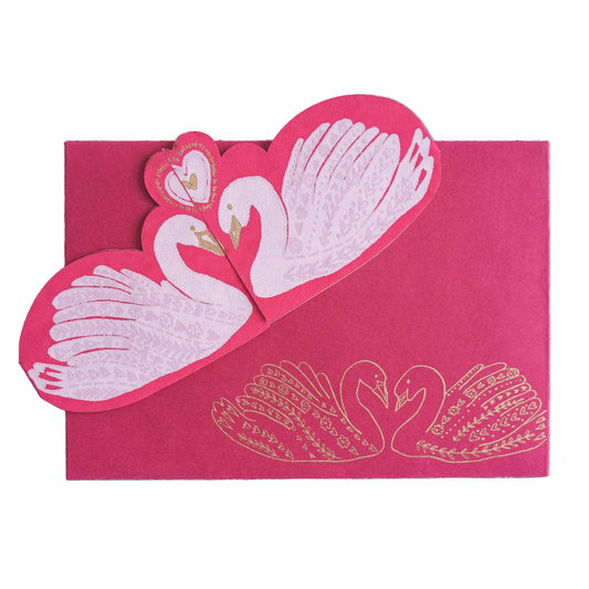 Kissing Swans Greeting Card - East End Press
