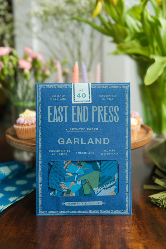 Happy Birthday Garland Banner - Hand Printed - East End Press